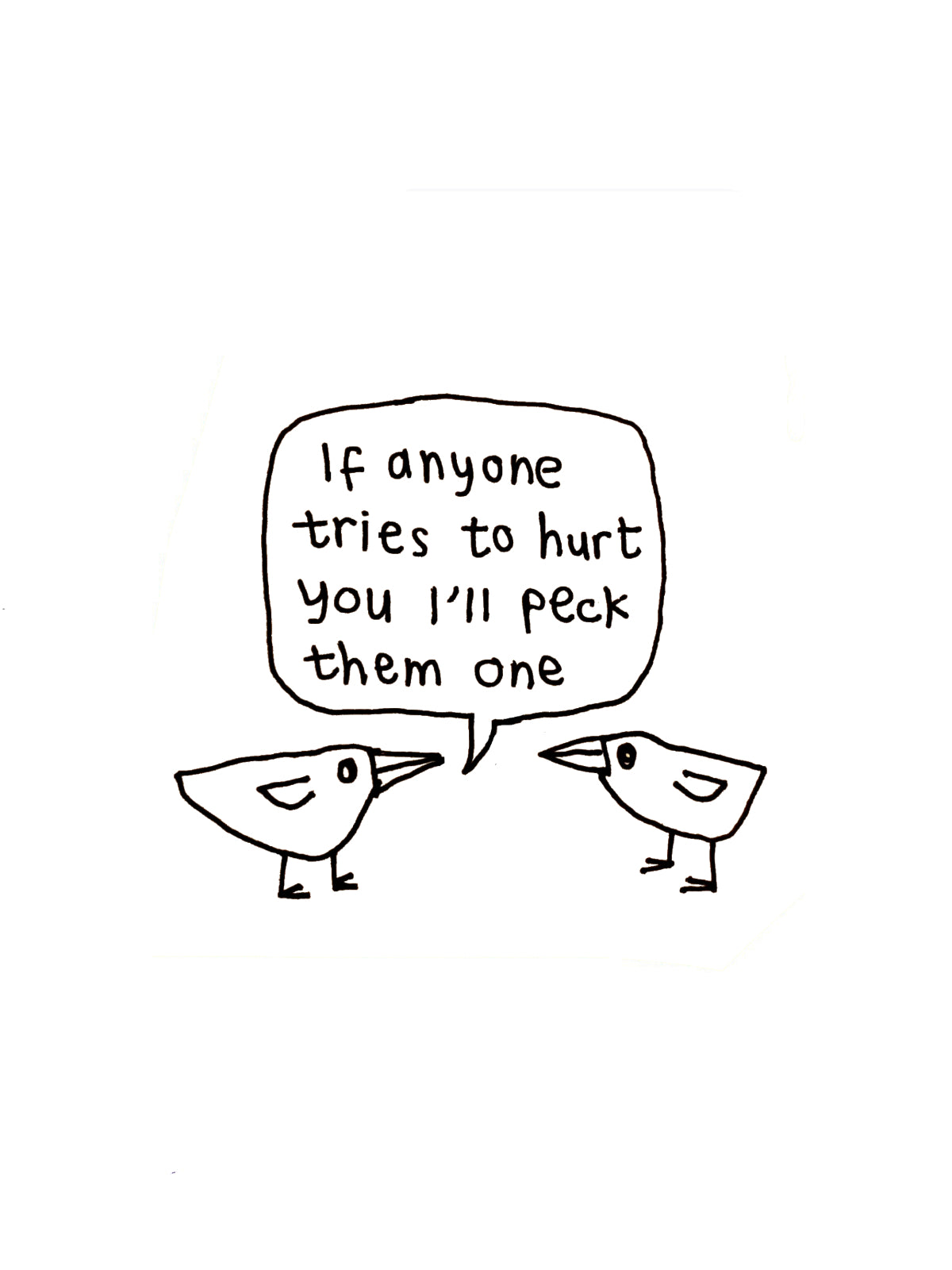 Peck Them One Bird Card