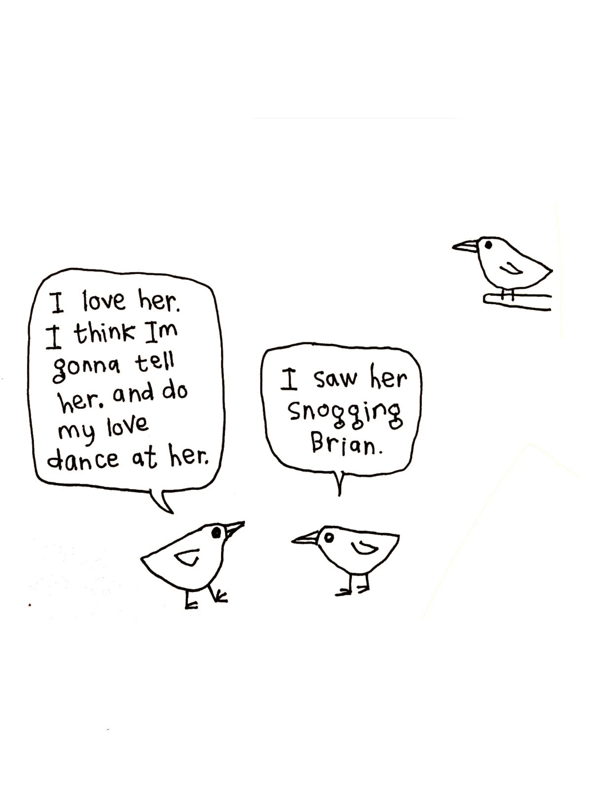 Snogging Brian Love Dance Bird Card