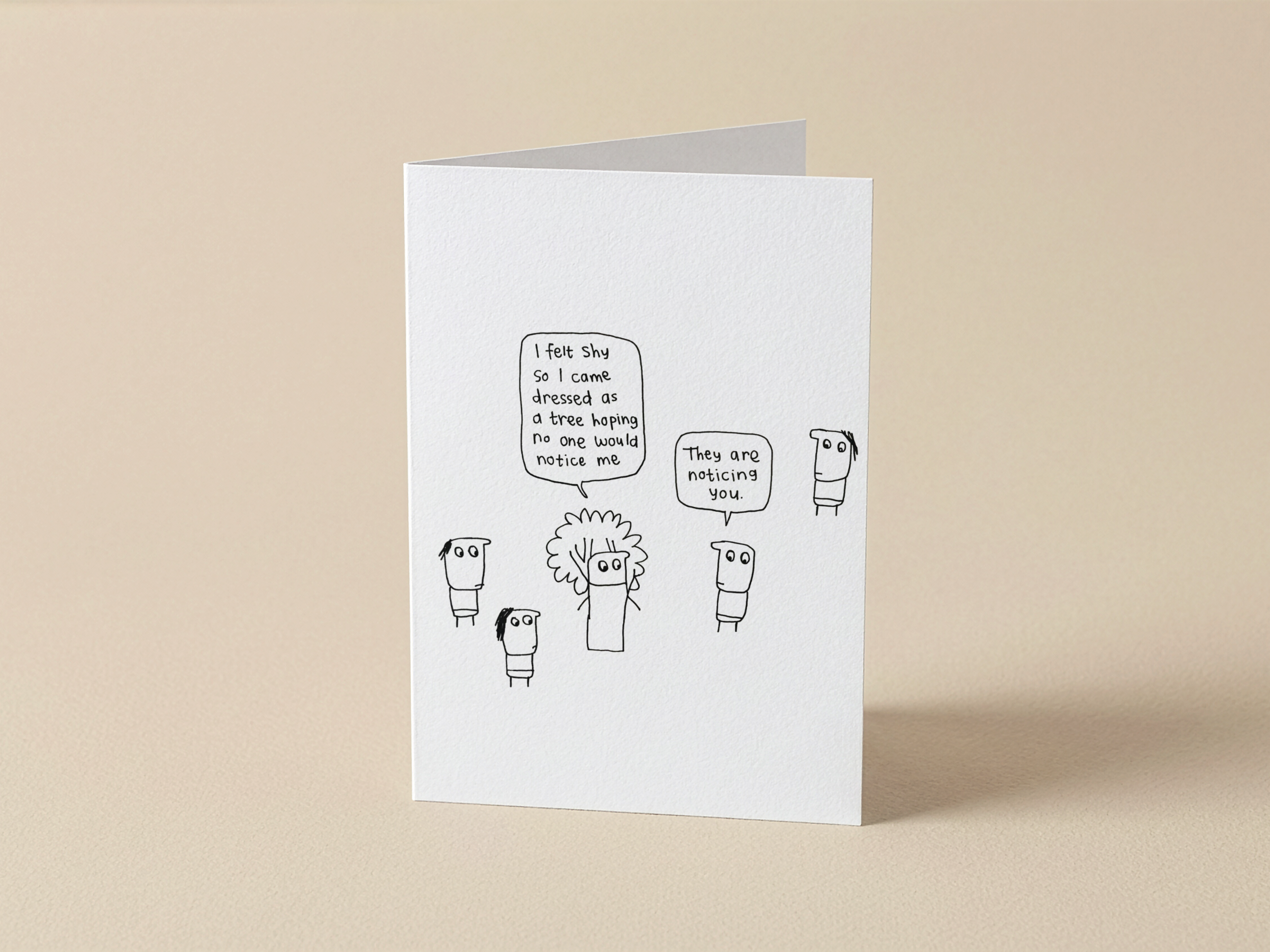 I Felt Shy Card | Funny Introvert Card for Friends & Colleagues