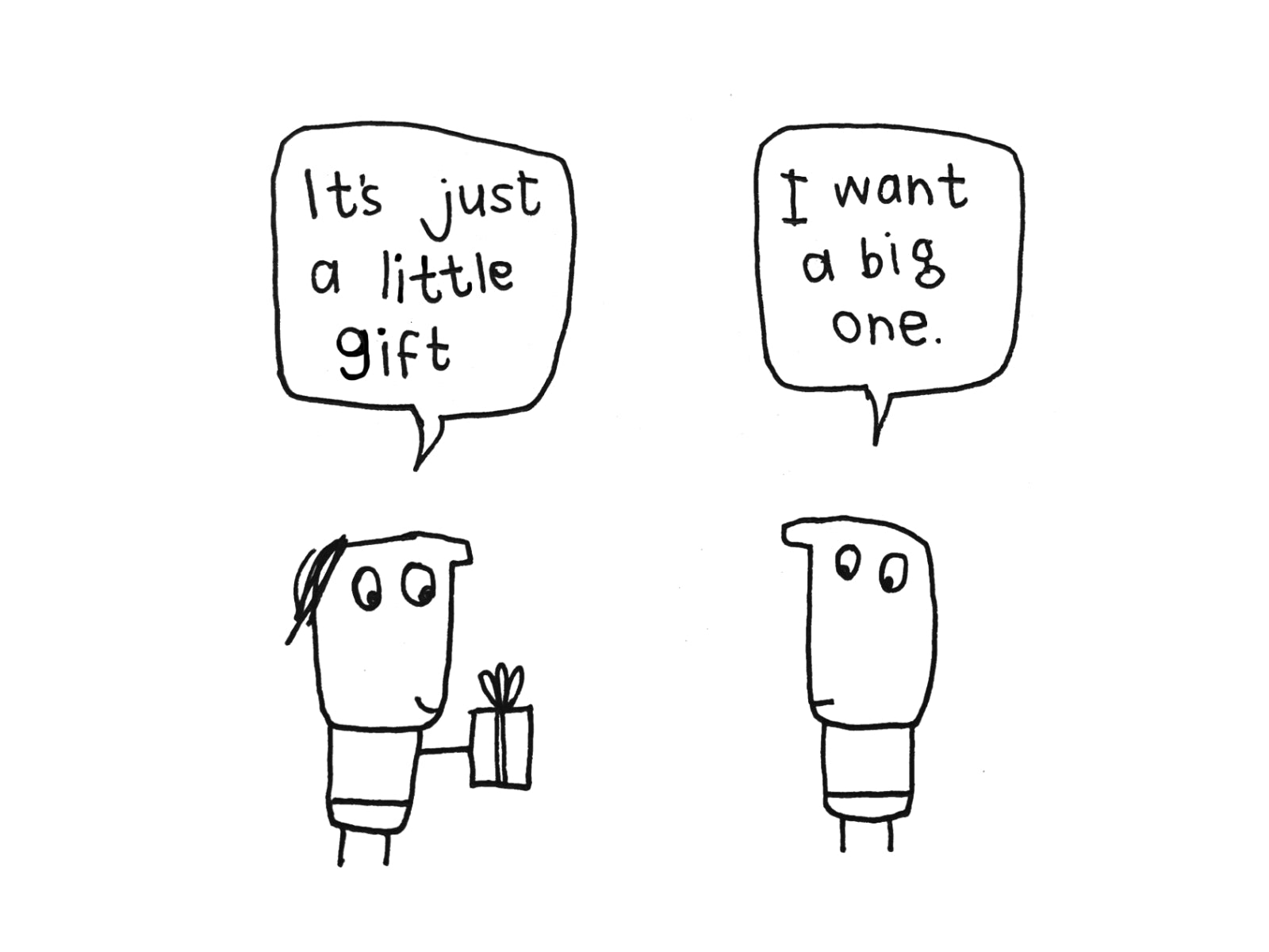 Just a Little Gift Card | Funny Birthday Card for Friends & Partners