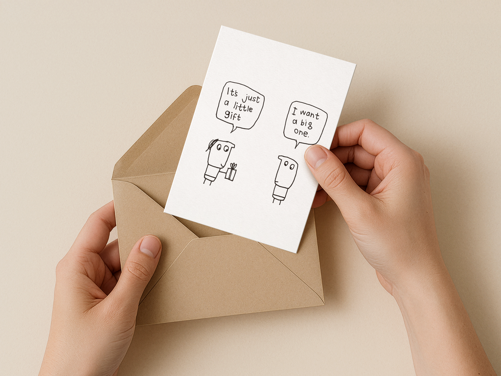 Just a Little Gift Card | Funny Birthday Card for Friends & Partners