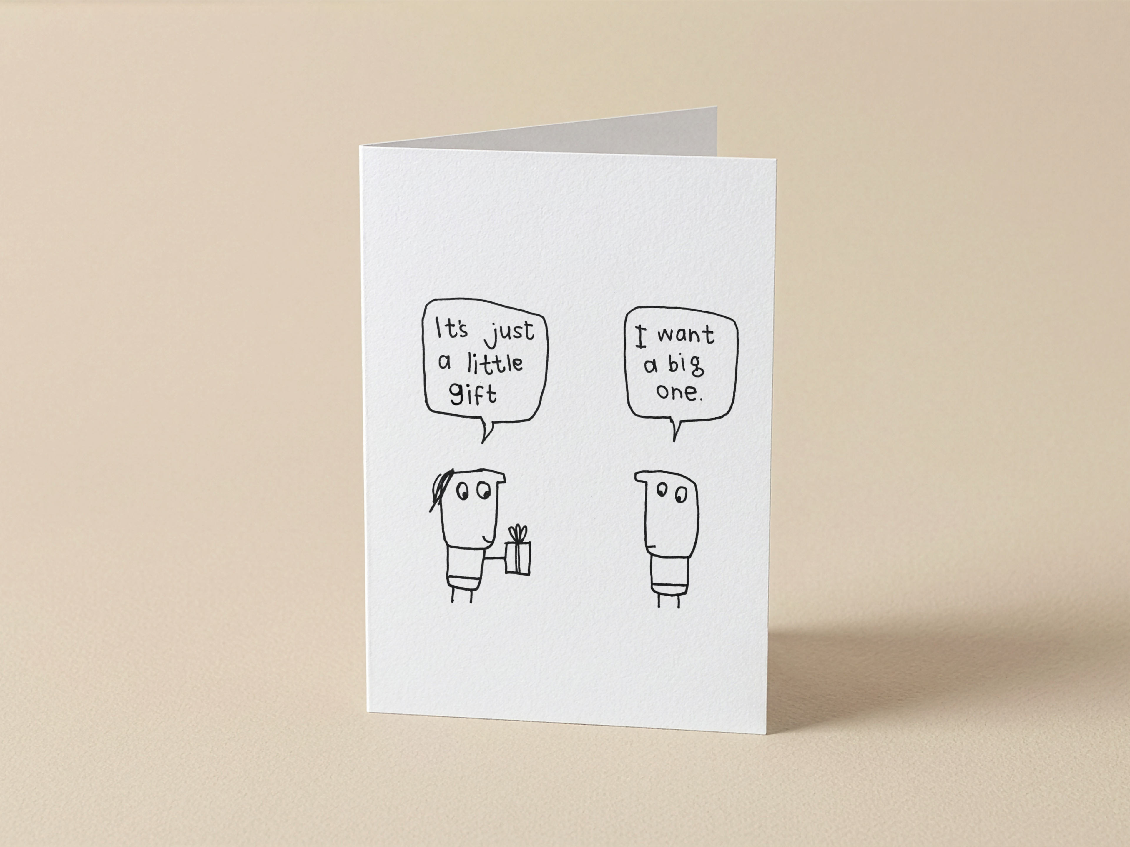 Just a Little Gift Card | Funny Birthday Card for Friends & Partners