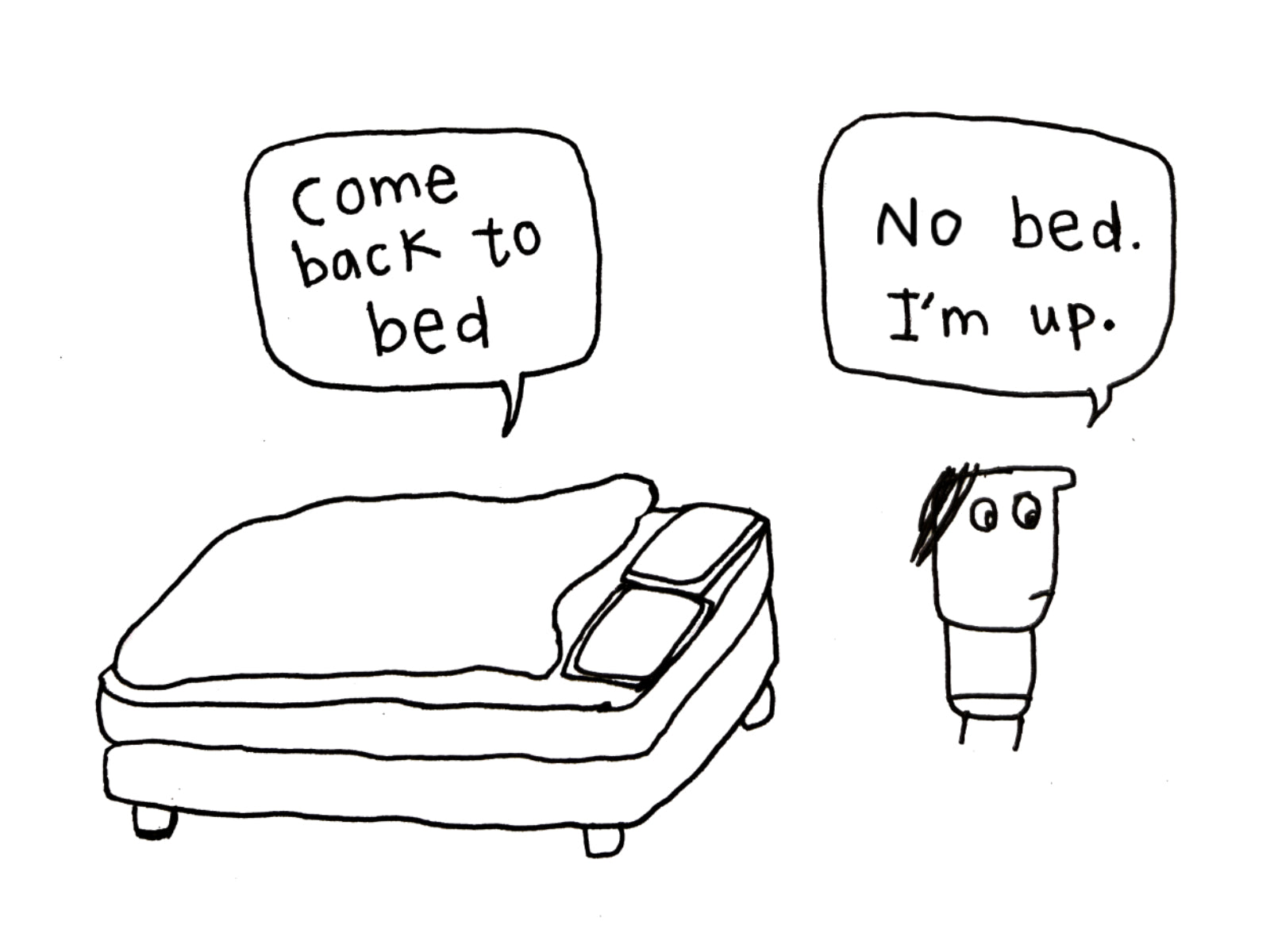 Come Back to Bed Card | Funny Lazy Morning Card for Couples & Partners