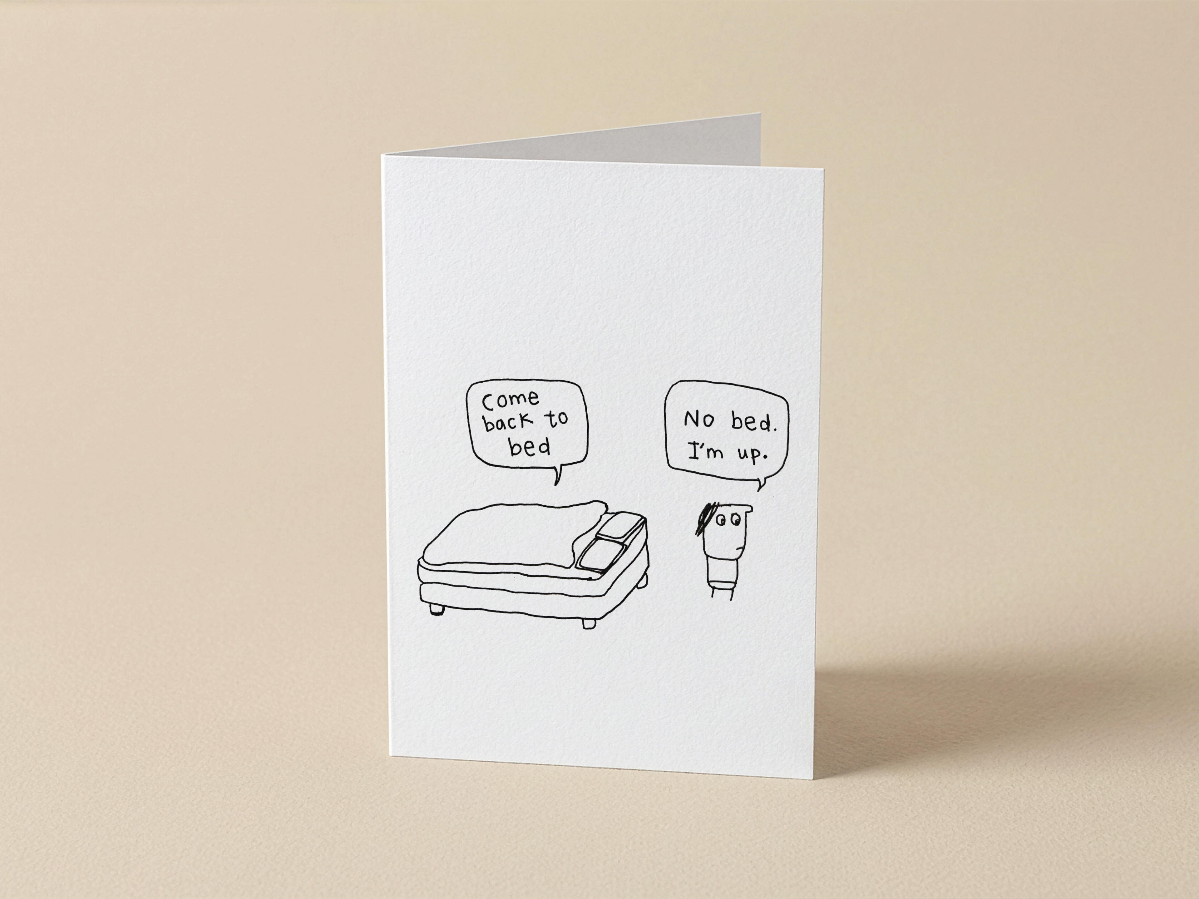Come Back to Bed Card | Funny Lazy Morning Card for Couples & Partners