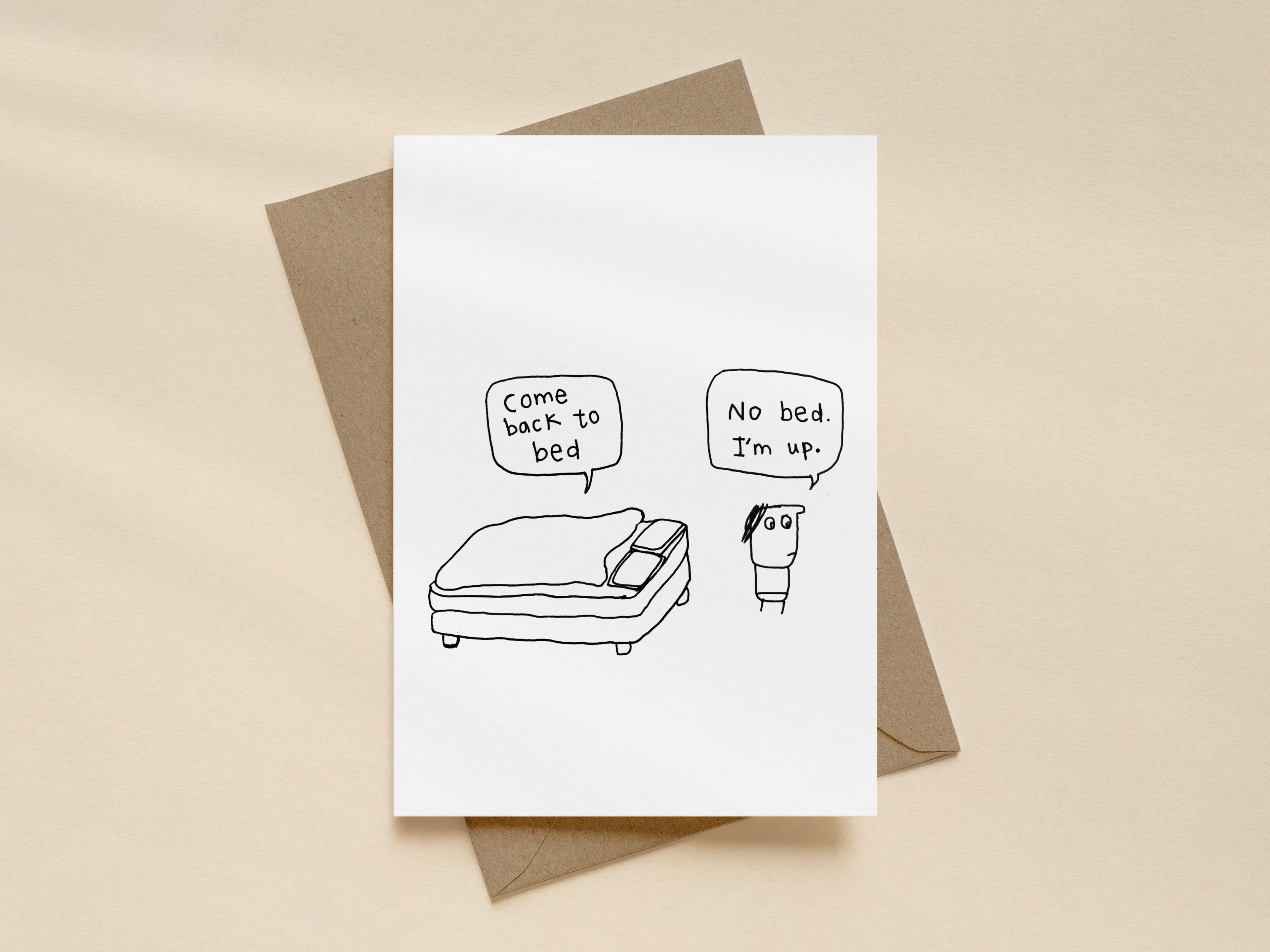 Come Back to Bed Card | Funny Lazy Morning Card for Couples & Partners