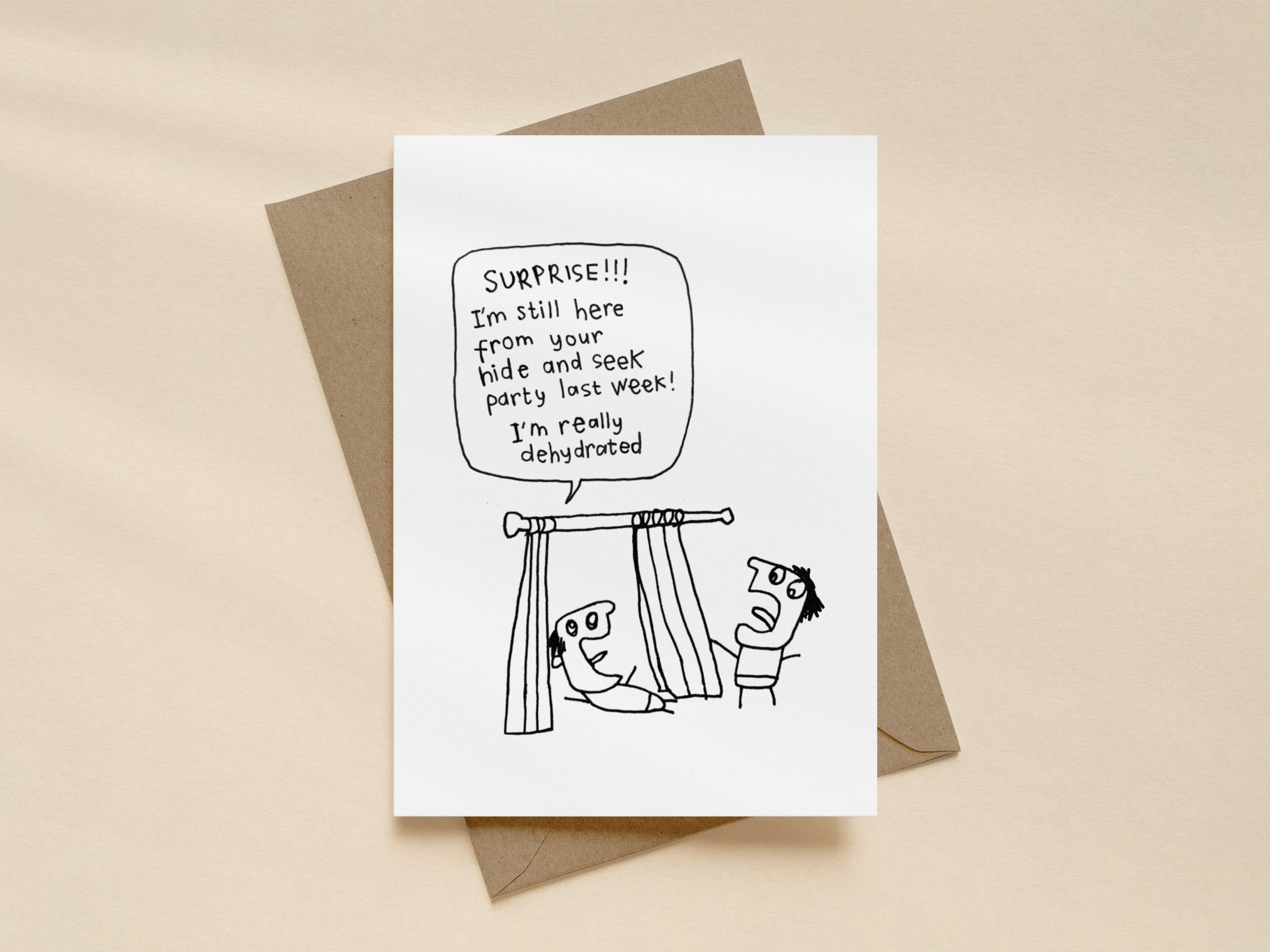 Still Here Card | Funny Hide and Seek Card for Friends