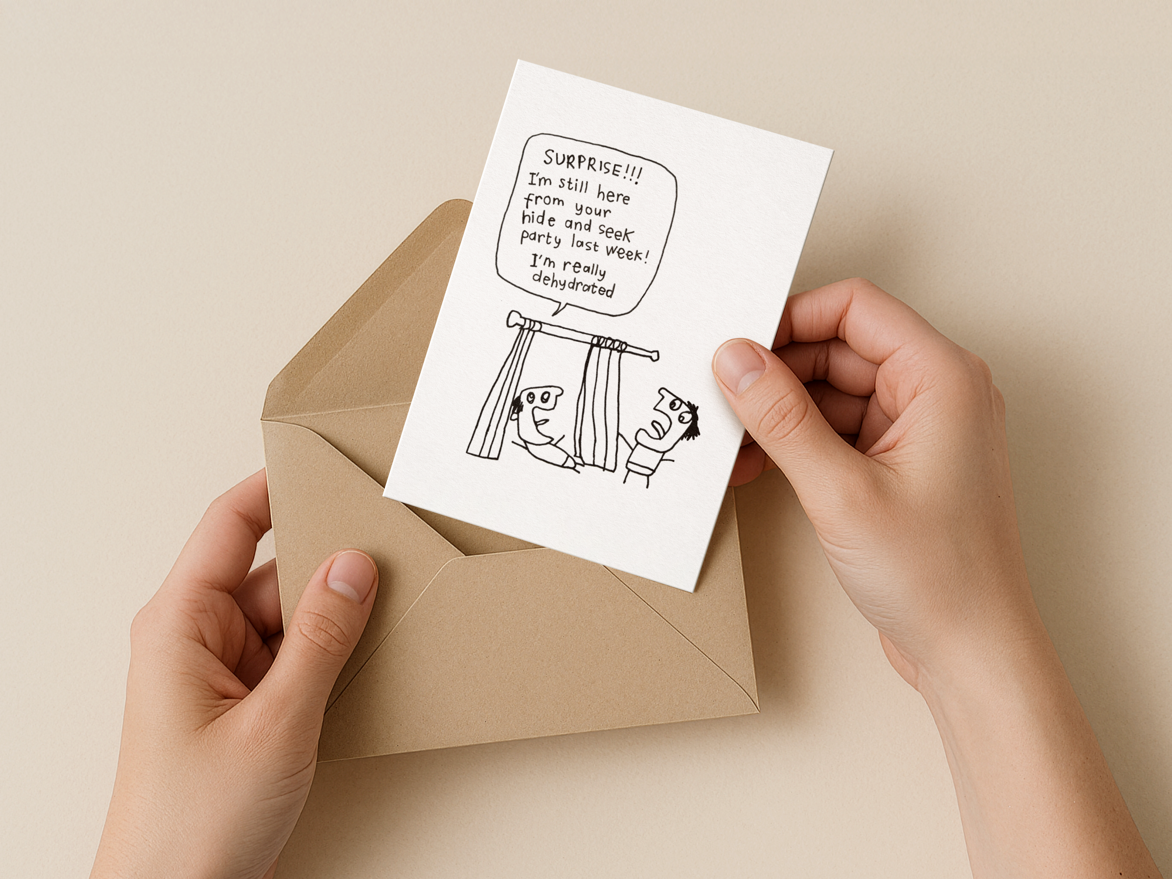 Still Here Card | Funny Hide and Seek Card for Friends