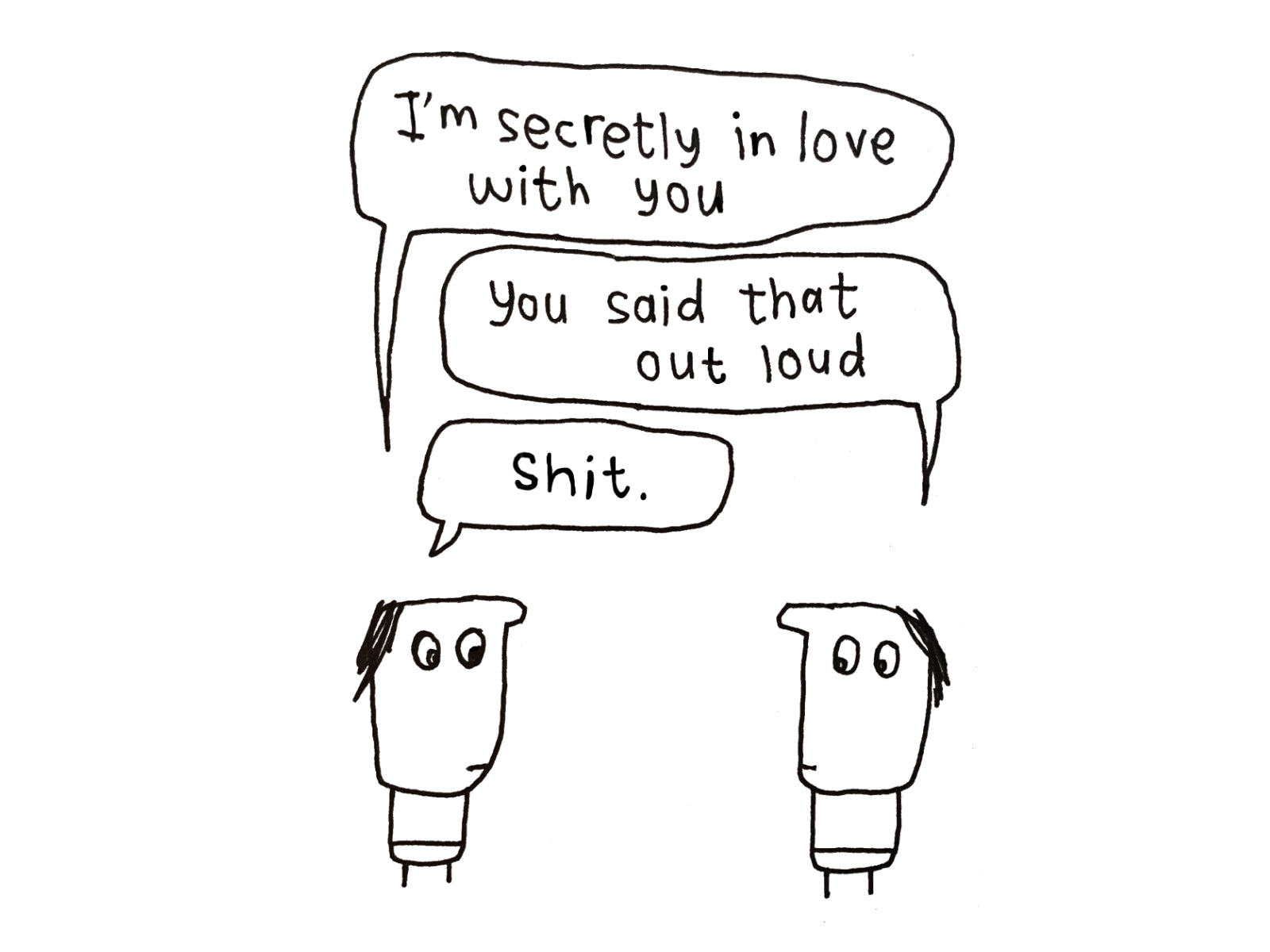 Secretly in Love with You Card | Funny Confession Card for Friends & Partners