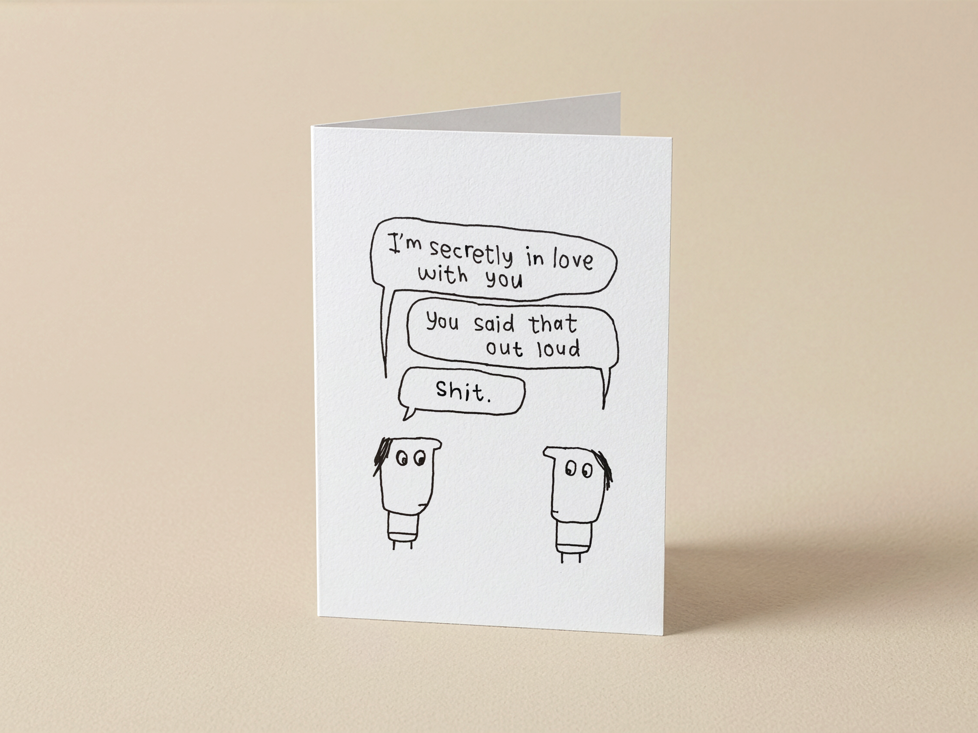 Secretly in Love with You Card | Funny Confession Card for Friends & Partners