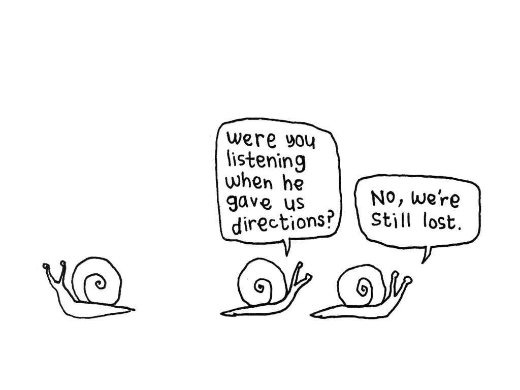 We're Still Lost Snails Card | Funny Illustrated Snail Card for Friends & Couples