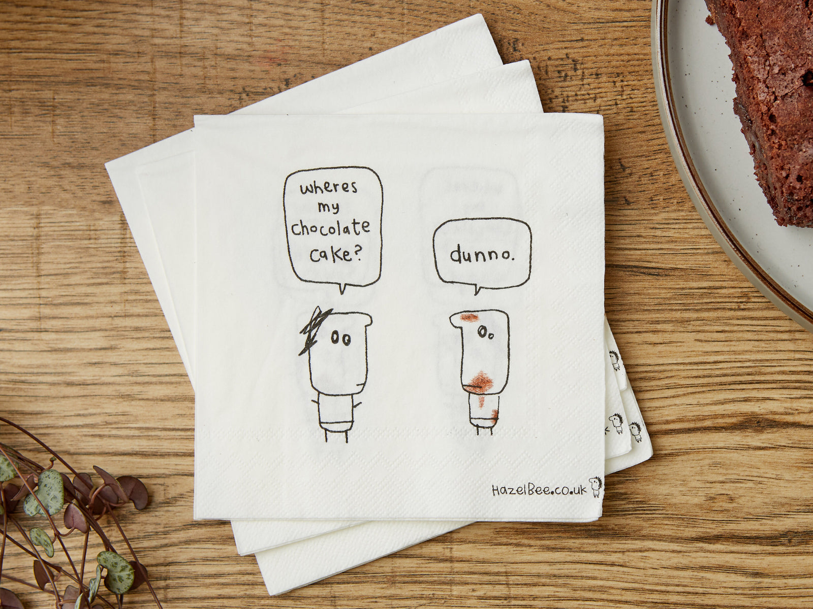 Chocolate Cake Party Napkins | Funny Party Napkins