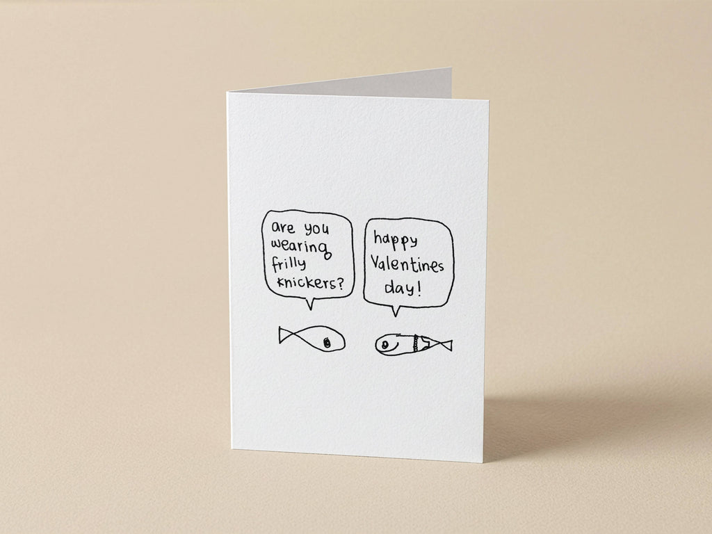 Fish Frilly Knickers Card | Valentines Card for Partner