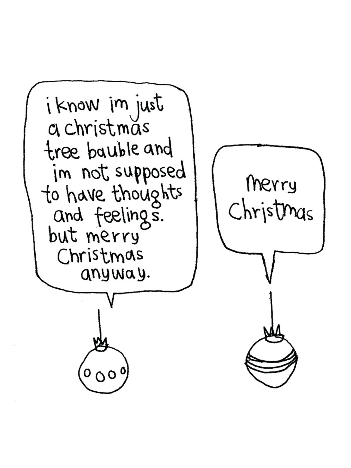 Cute Christmas Bauble Card