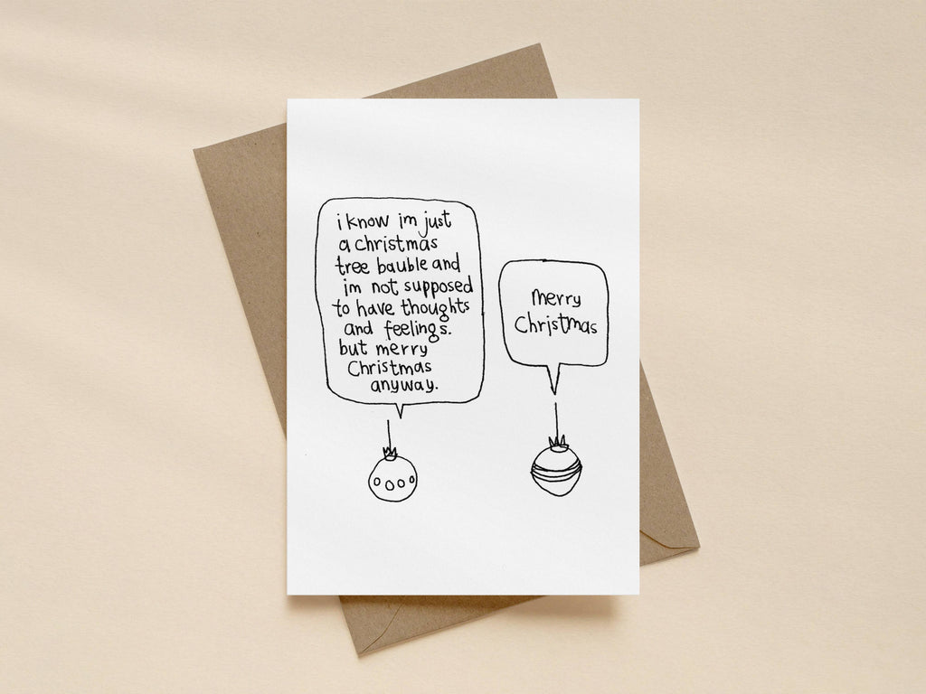 Funny Christmas Bauble Card | Christmas Card for Friend
