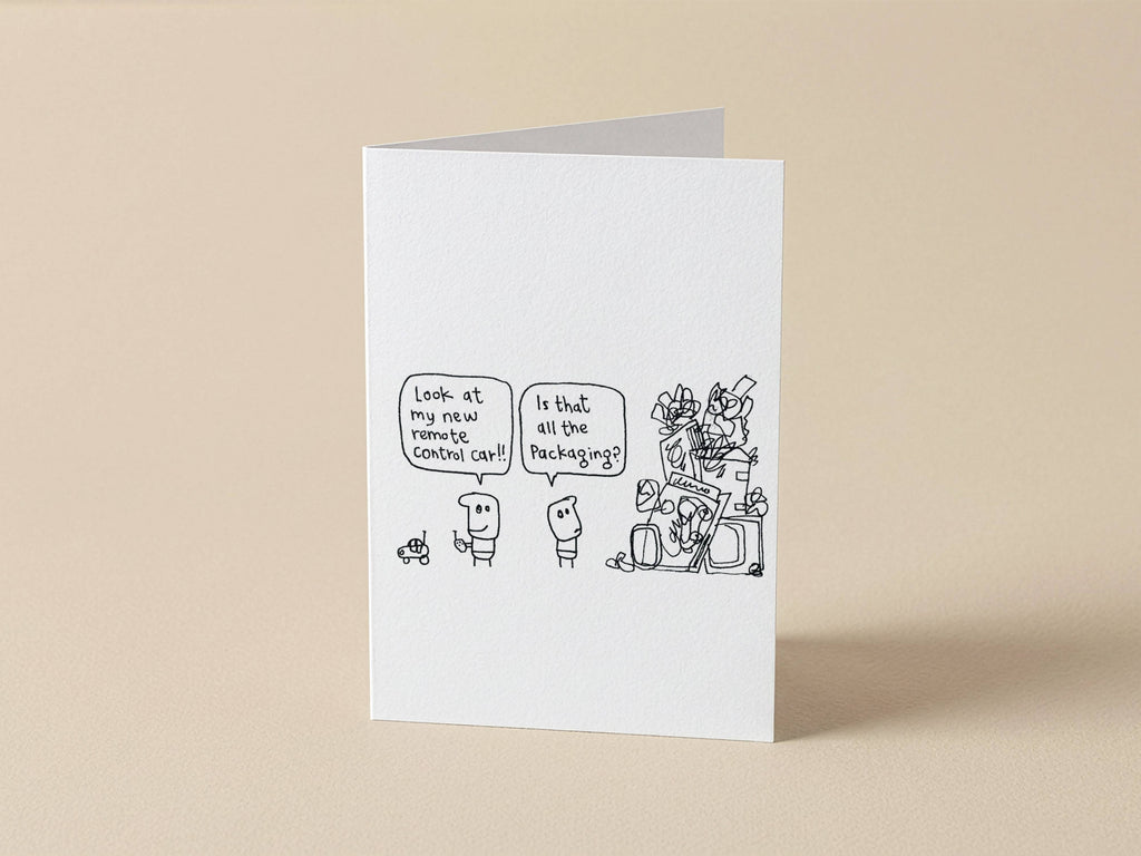 Remote Control Car Gift Packaging Christmas Card | Christmas Card for Friend