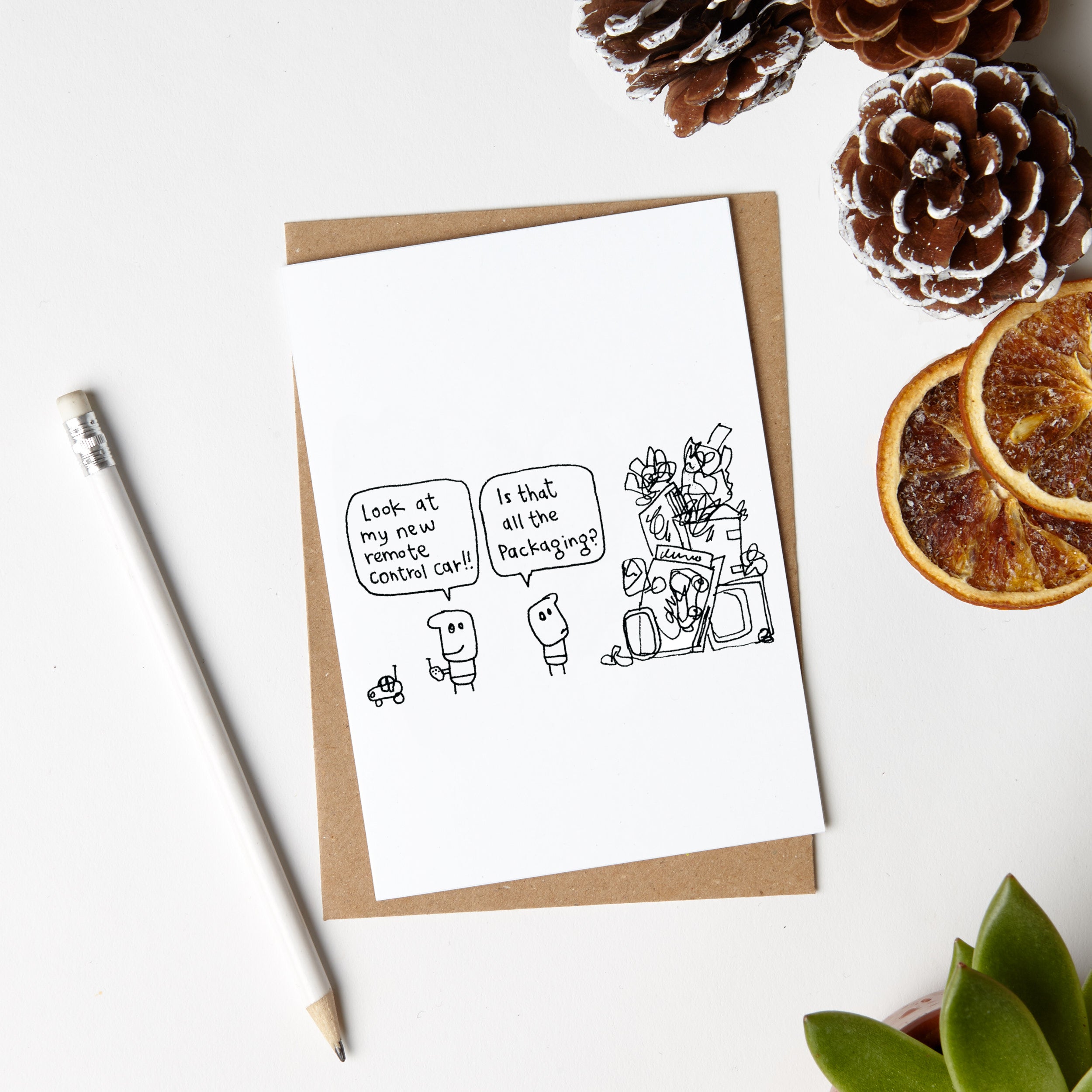 Remote Control Car Gift Packaging Christmas Card