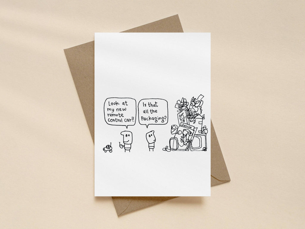 Remote Control Car Gift Packaging Christmas Card | Christmas Card for Friend