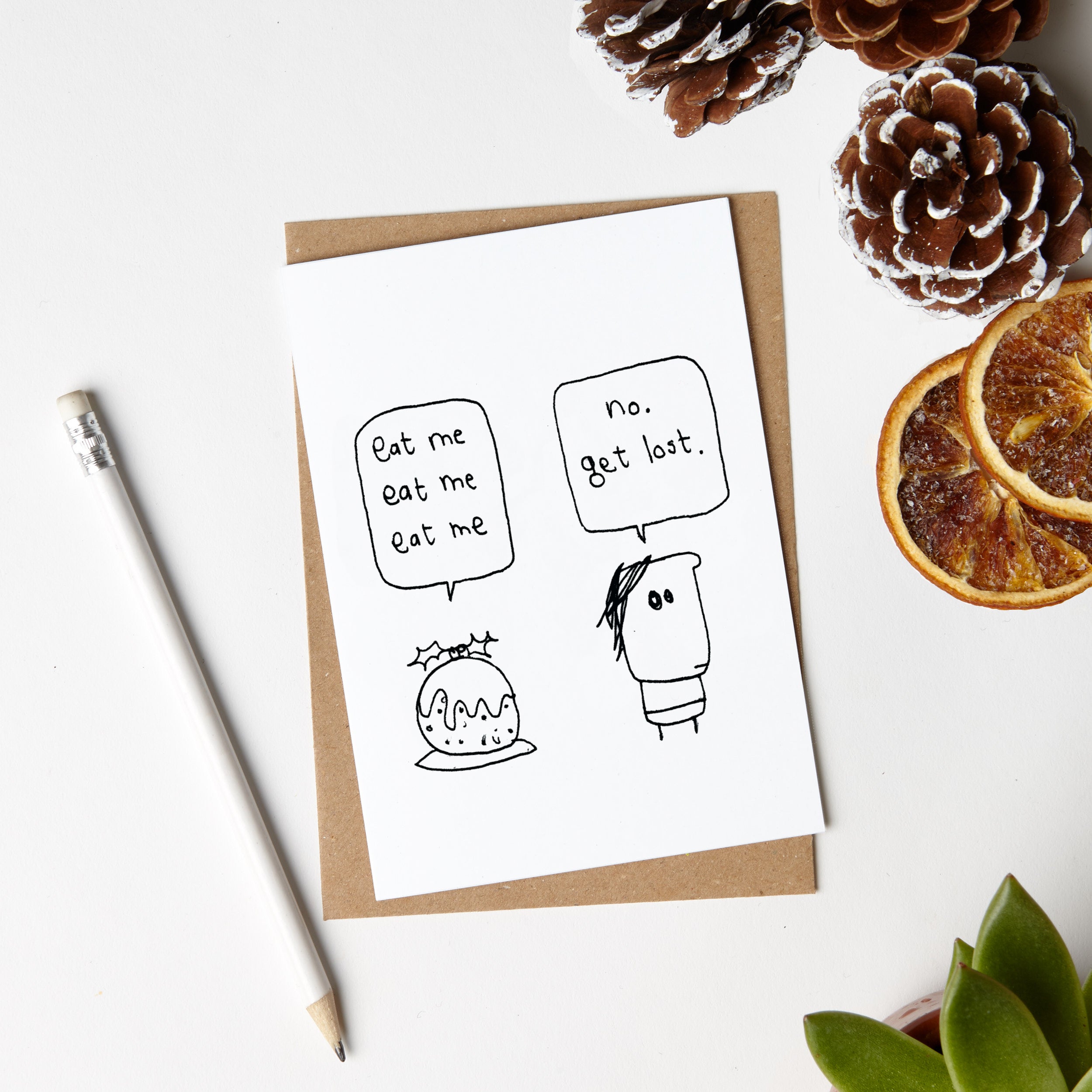 Christmas Pudding Diet Card