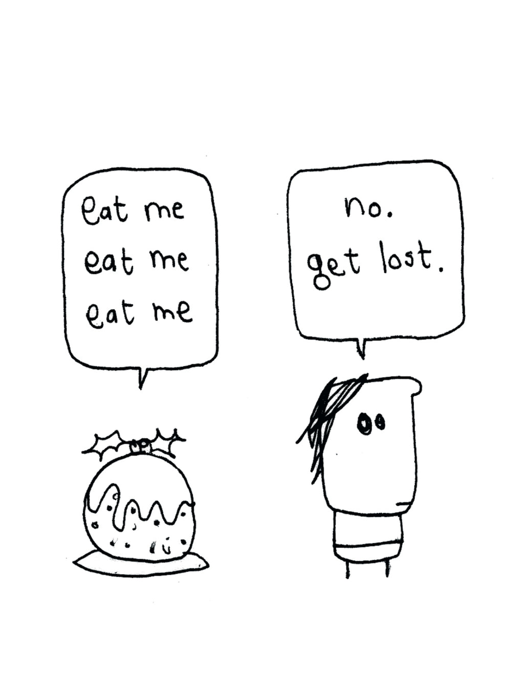 Christmas Pudding Diet Card