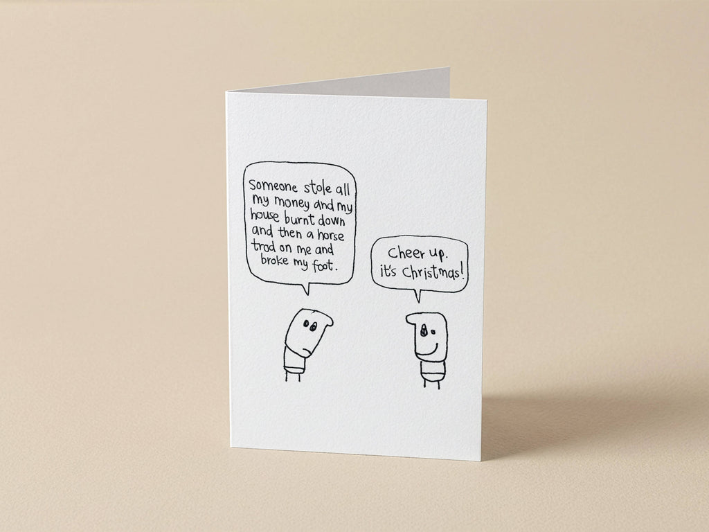 Cheer Up It's Christmas Card | Christmas Card for Friend