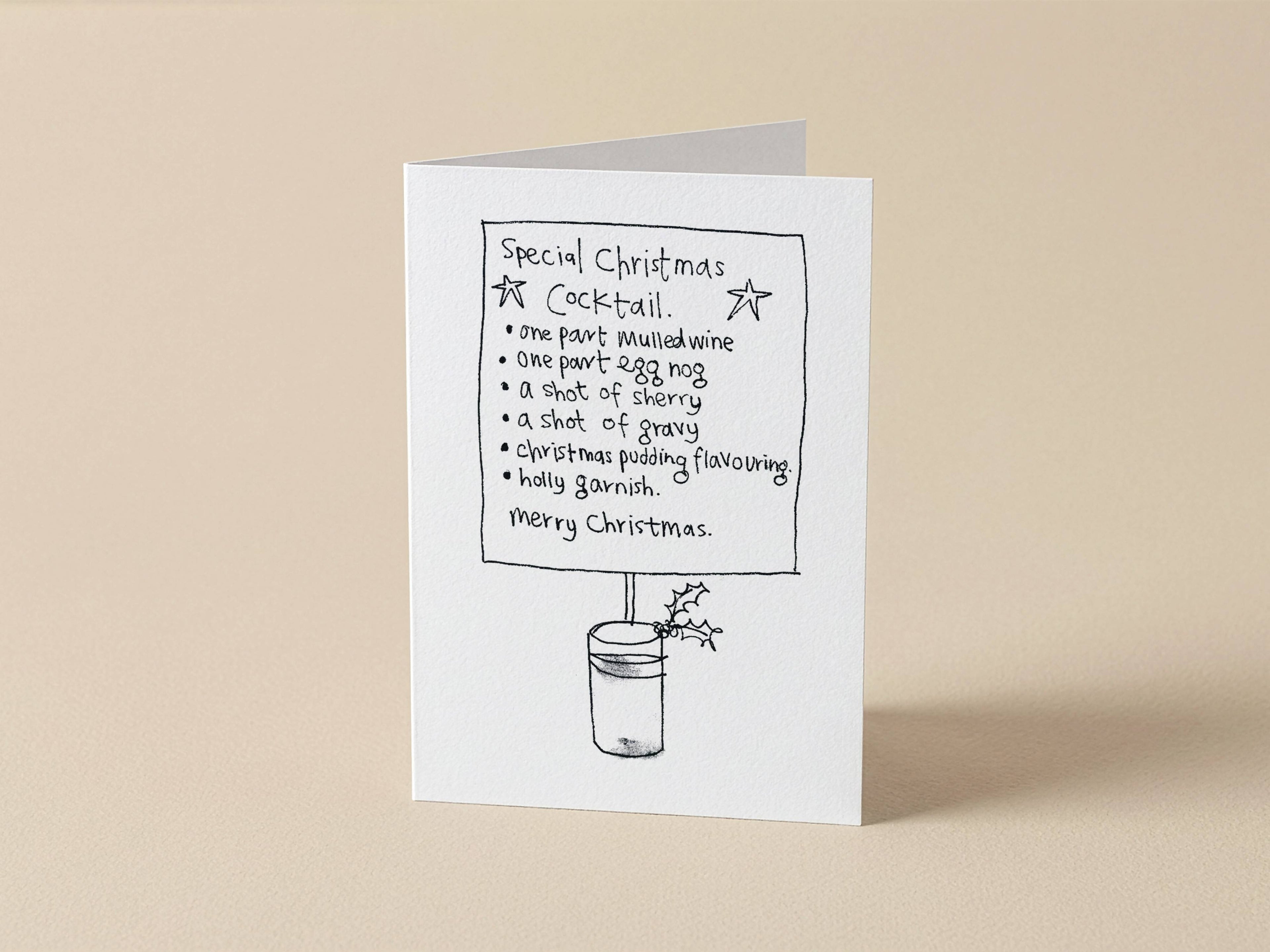 Terrible Cocktail Christmas Card | Funny Christmas Card for Friend