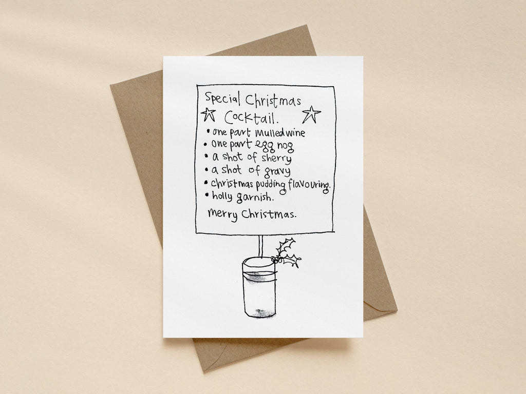 Terrible Cocktail Christmas Card | Funny Christmas Card for Friend