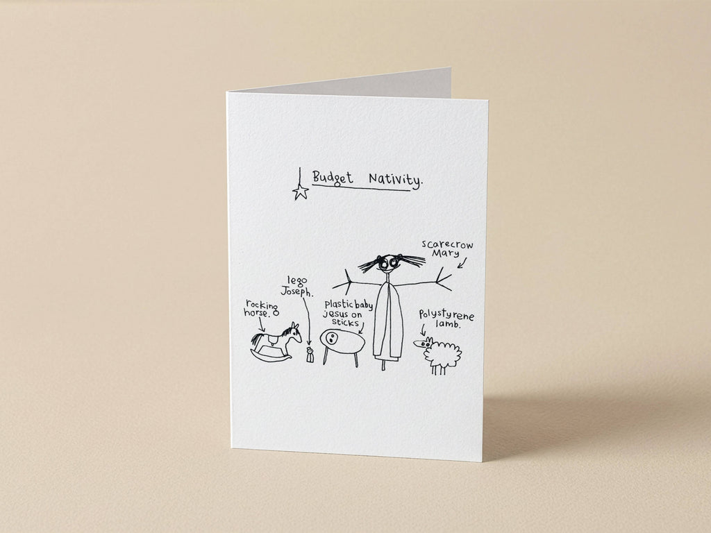 Budget Nativity Christmas Card | Funny Christmas Card for Friend