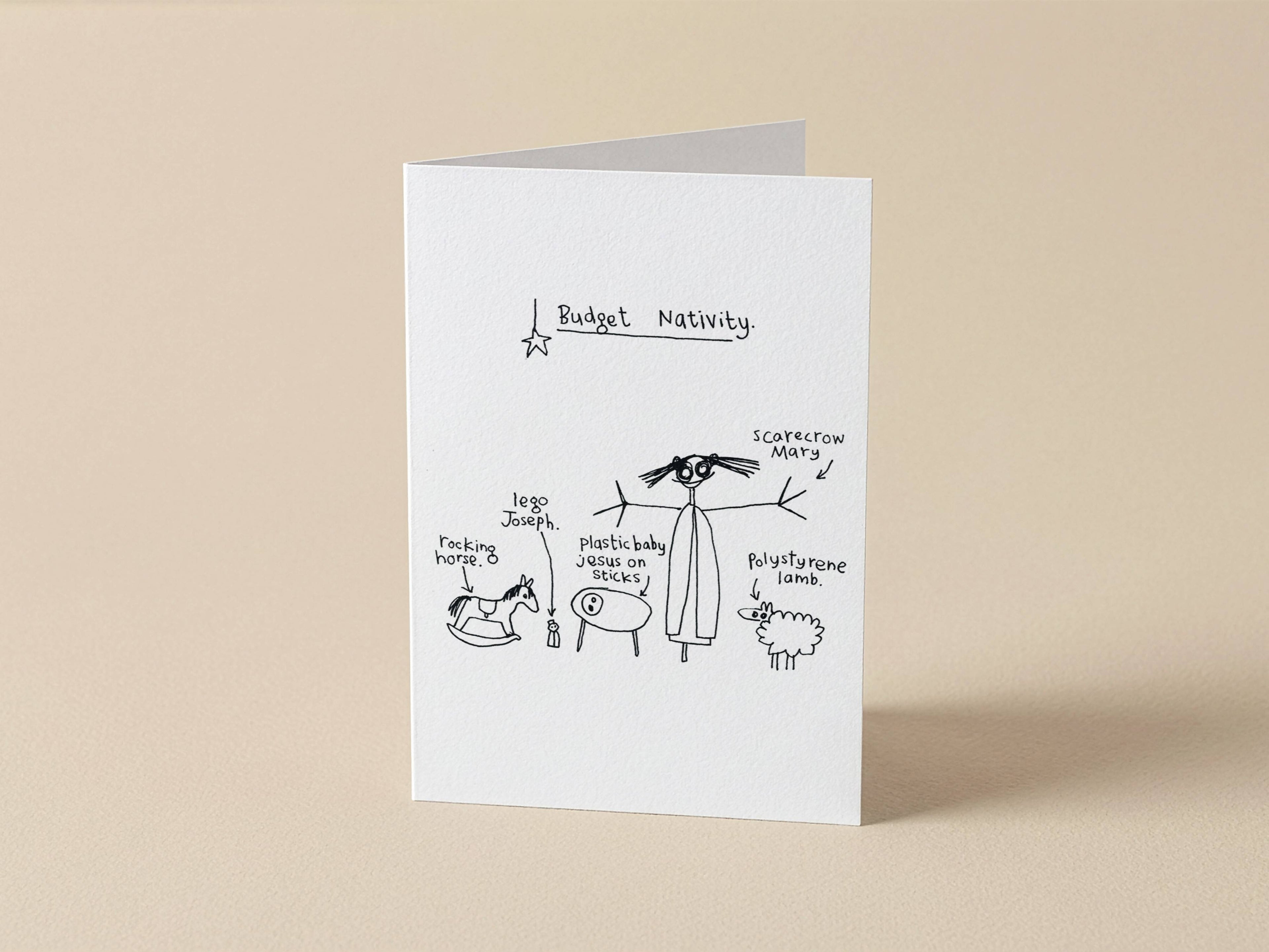 Budget Nativity Christmas Card | Funny Christmas Card for Friend