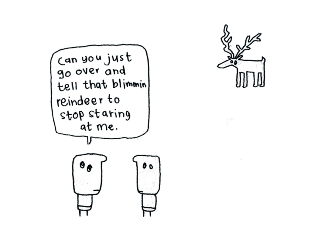 Staring Reindeer Christmas Card | Funny Christmas Card for Friend