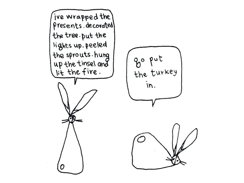 Rabbit Couple Christmas Jobs Card