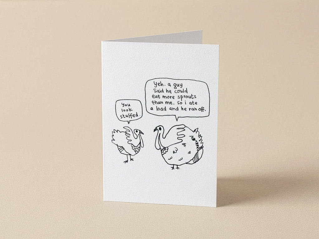 Sprouts Turkeys Dare Card | Christmas Card for Friend
