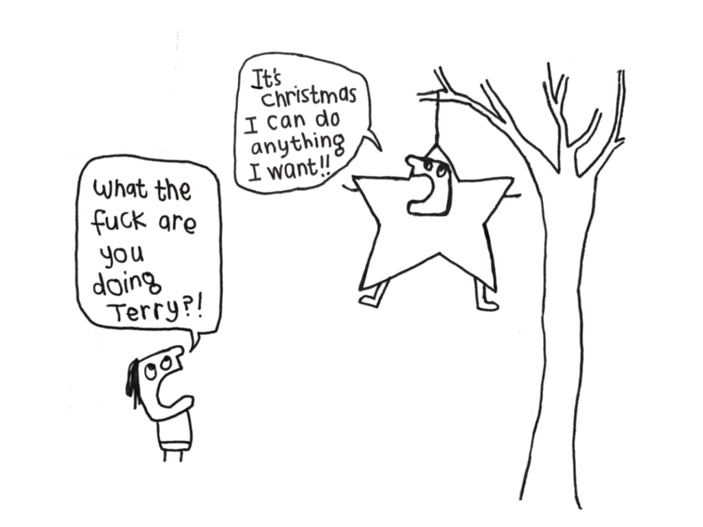 Terry Star Fancy Dress Christmas Card | Christmas Card for Friend