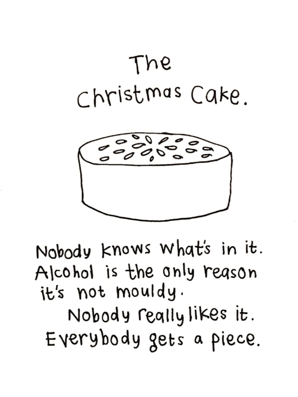 Homemade Christmas Cake Card