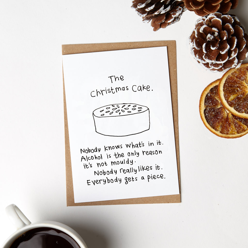 Homemade Christmas Cake Card