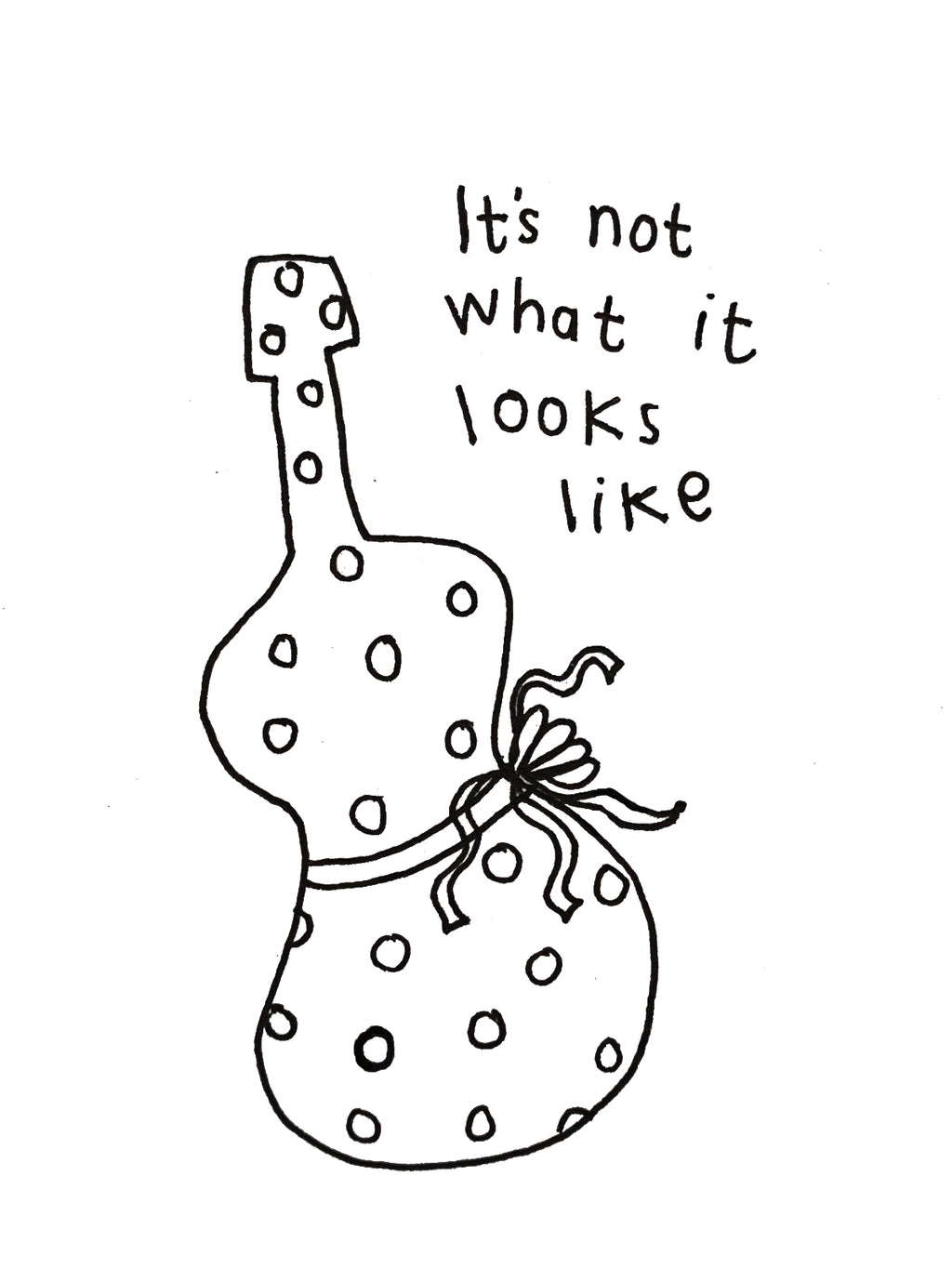 Guitar Surprise Wrapped Gift Christmas Card