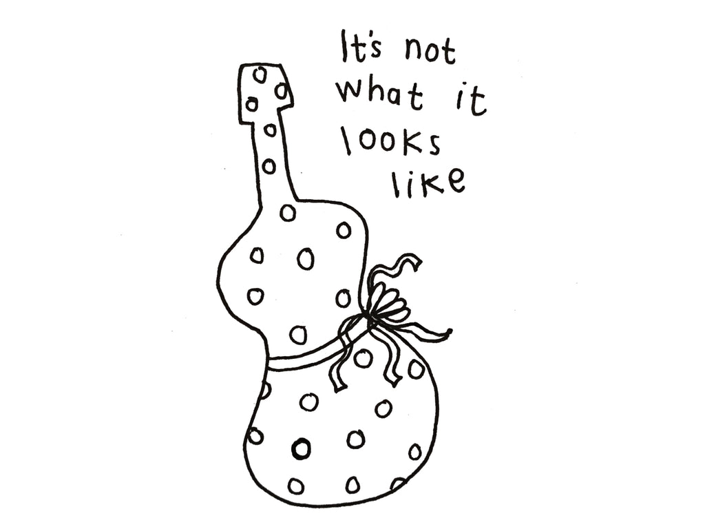 Guitar Surprise Wrapped Gift Christmas Card | Christmas Card for Friend