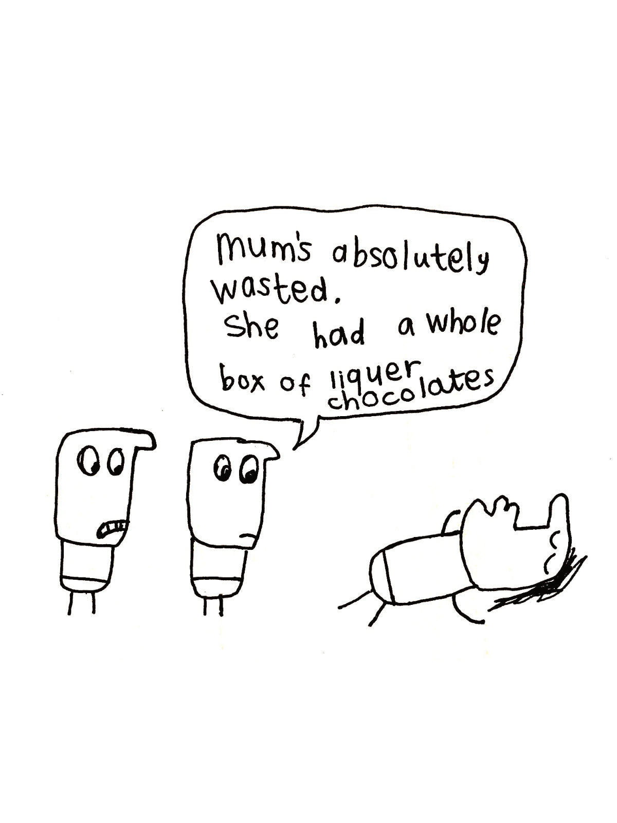 Mum's Drunk on Chocolate Christmas Card