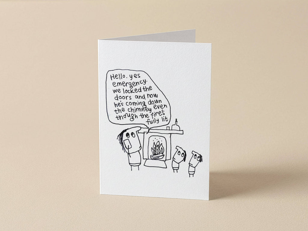 Santa Intruder Parents Christmas Card | Christmas Card for Parents