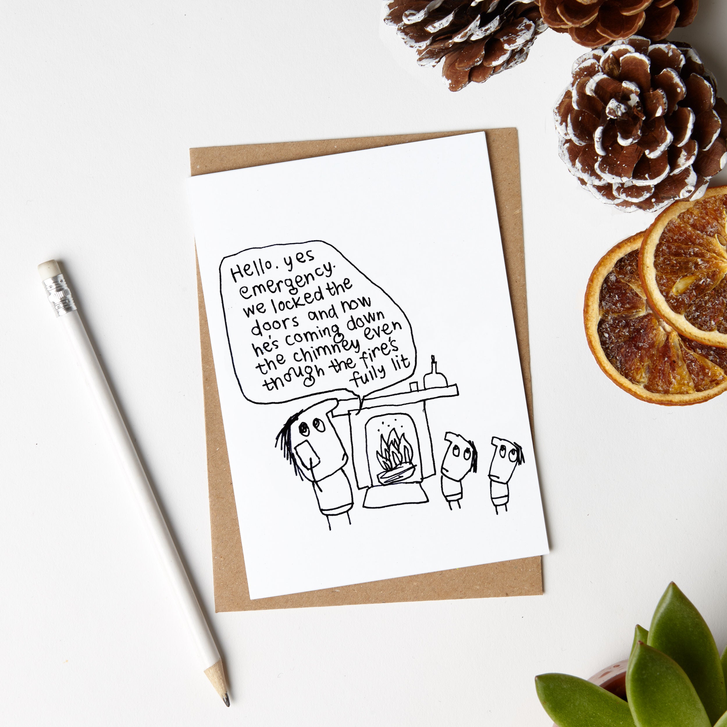 Santa Intruder Parents Christmas Card