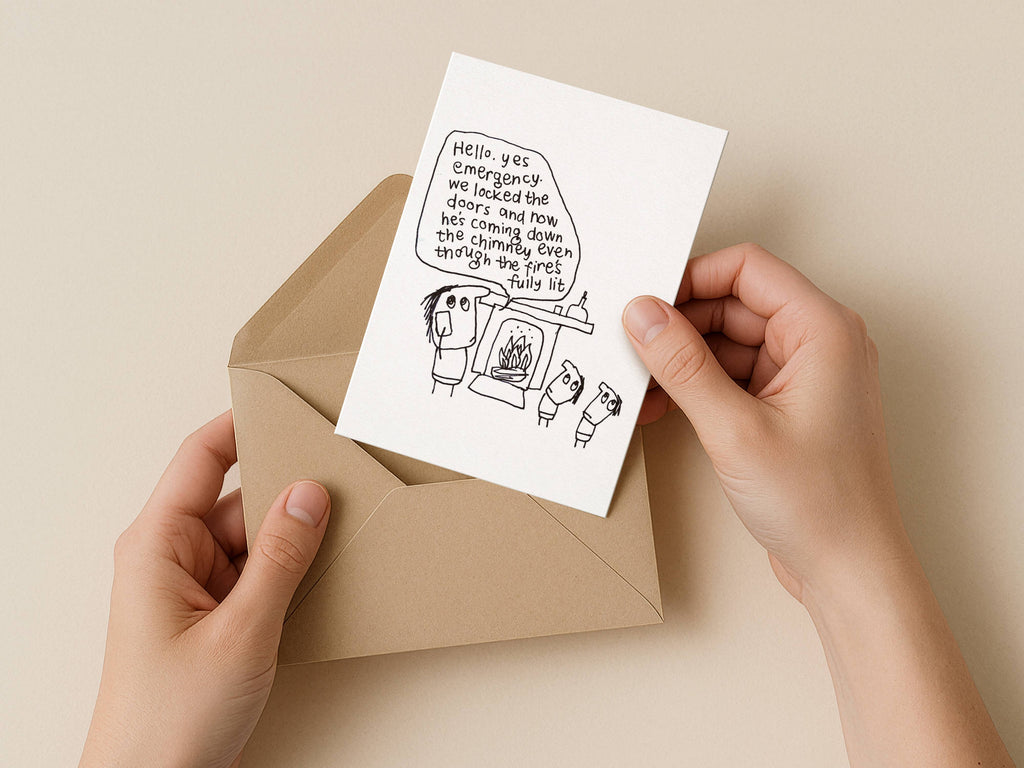 Santa Intruder Parents Christmas Card | Christmas Card for Parents