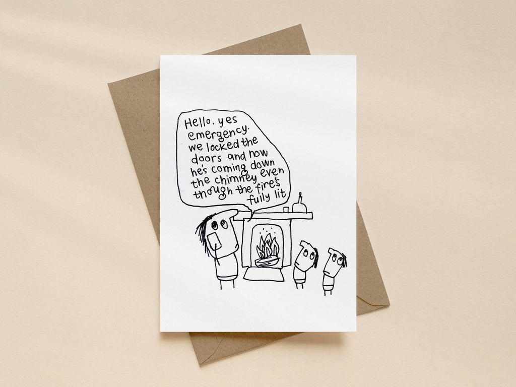 Santa Intruder Parents Christmas Card | Christmas Card for Parents