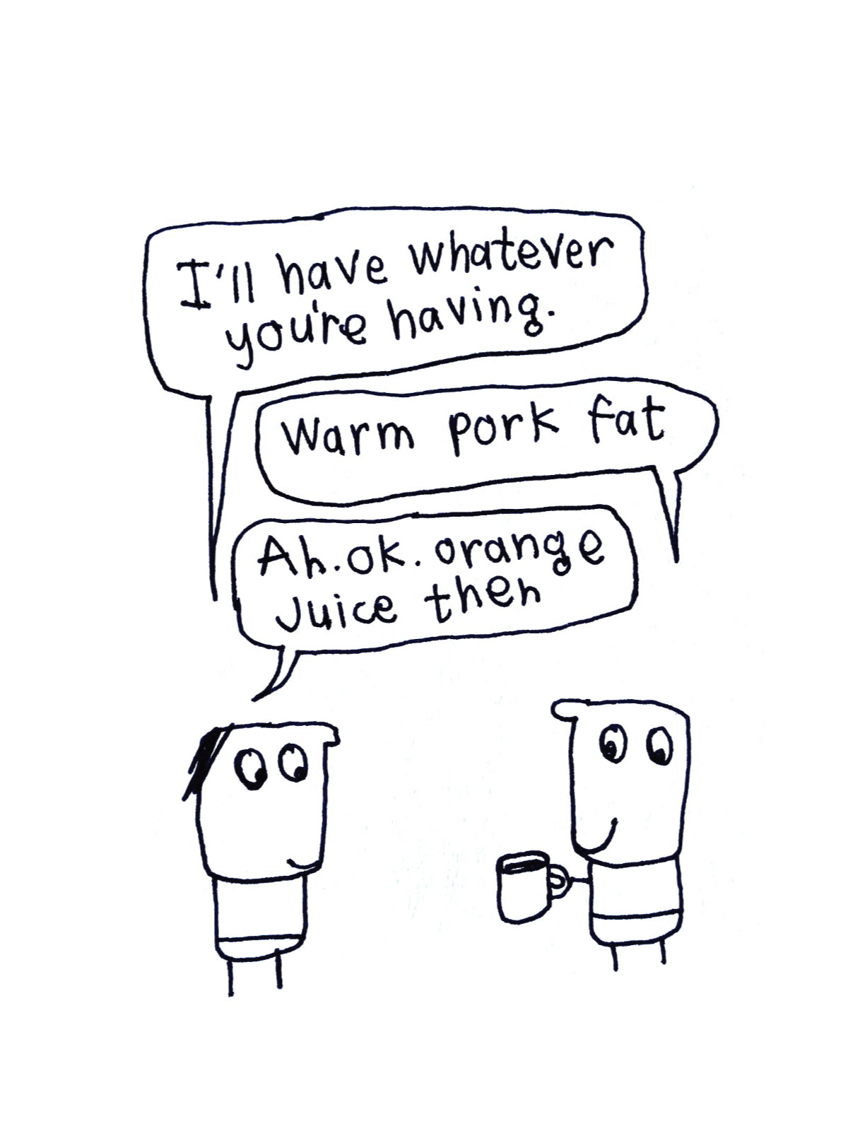Warm Pork Fat Festive Drinks Christmas Card