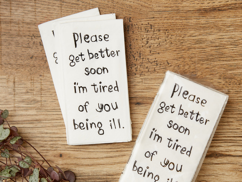 Get Well Soon Pocket Tissue Pack | Funny Gift for Friend