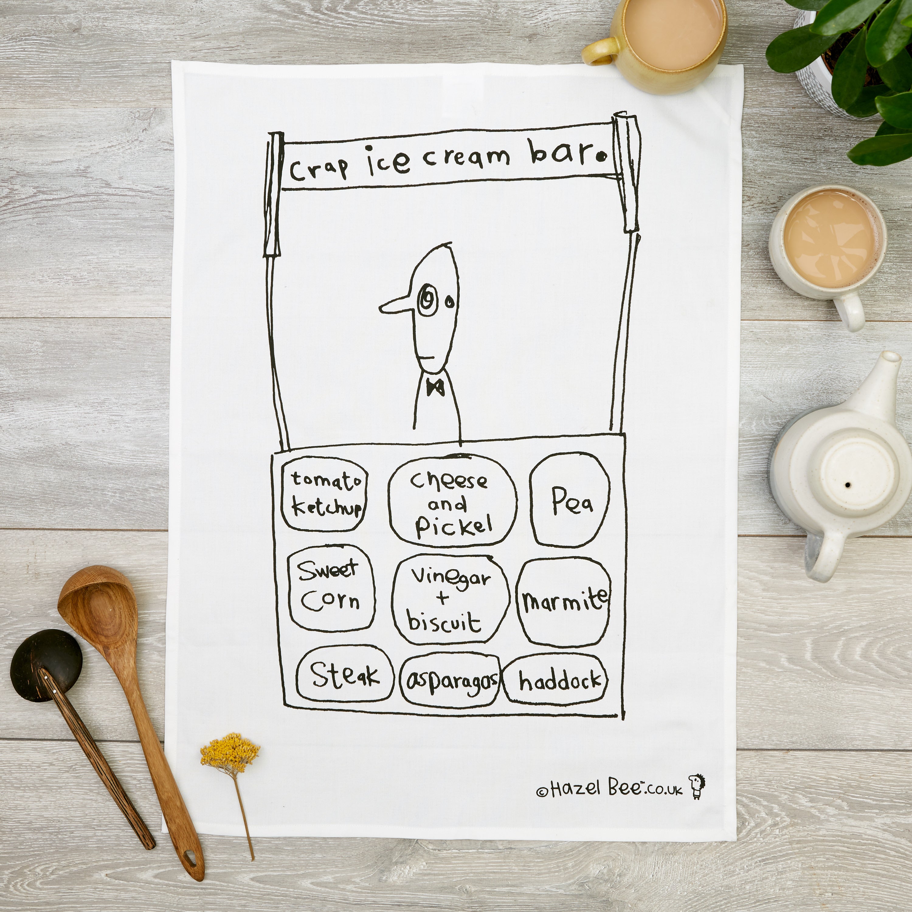 Crap Ice-cream Tea Towel