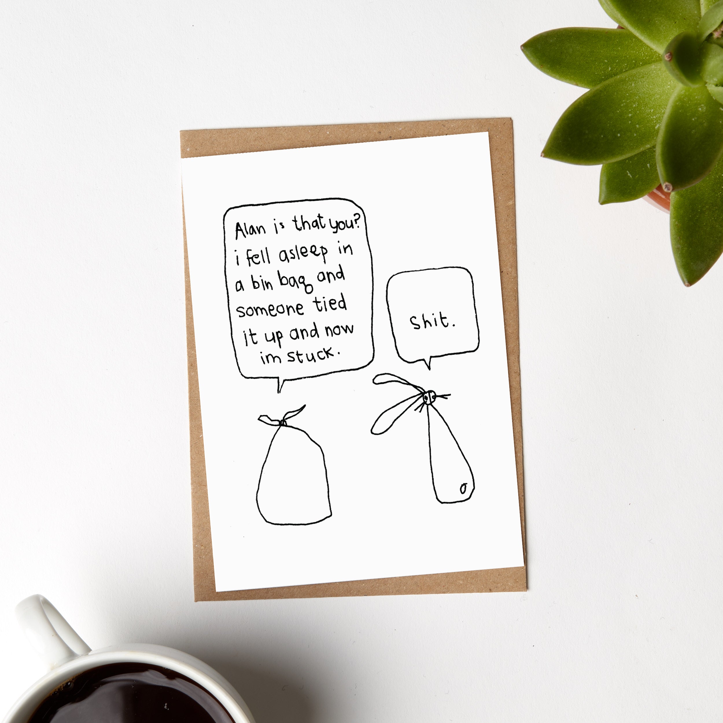 Alan Bin Rabbits Card for Friend