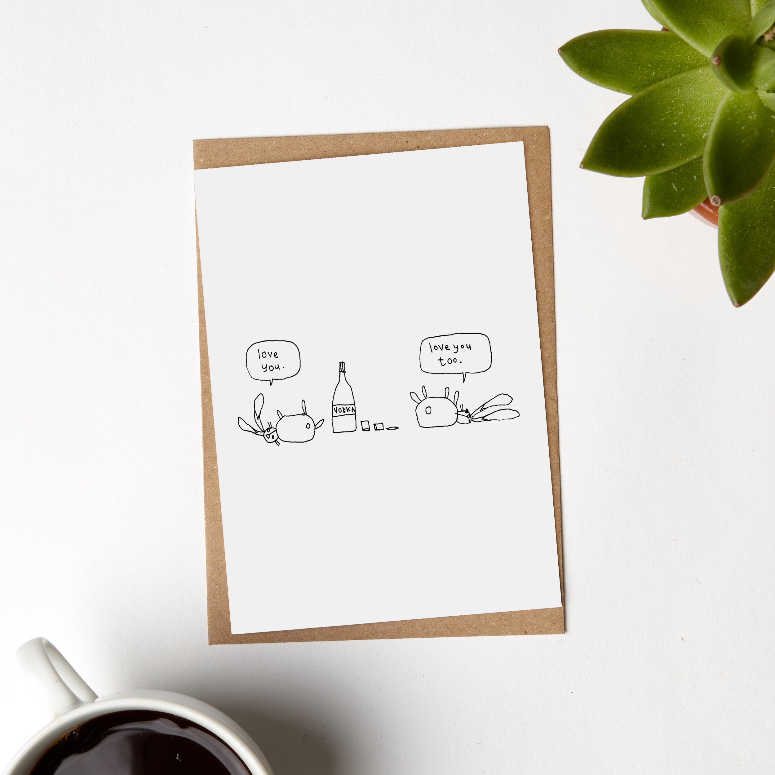 Vodka Rabbits Card for Friend