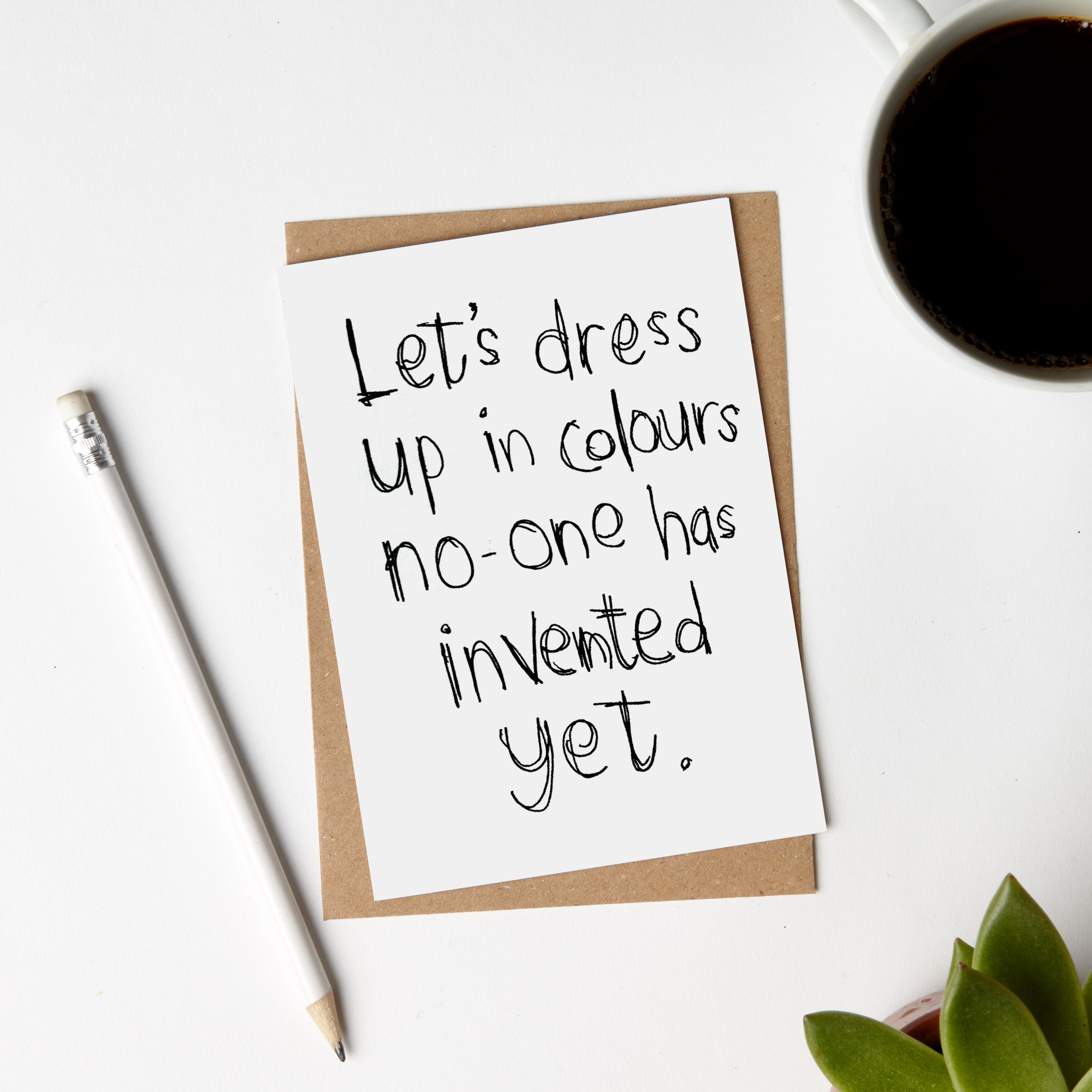 Let's Dress Up Colours Card