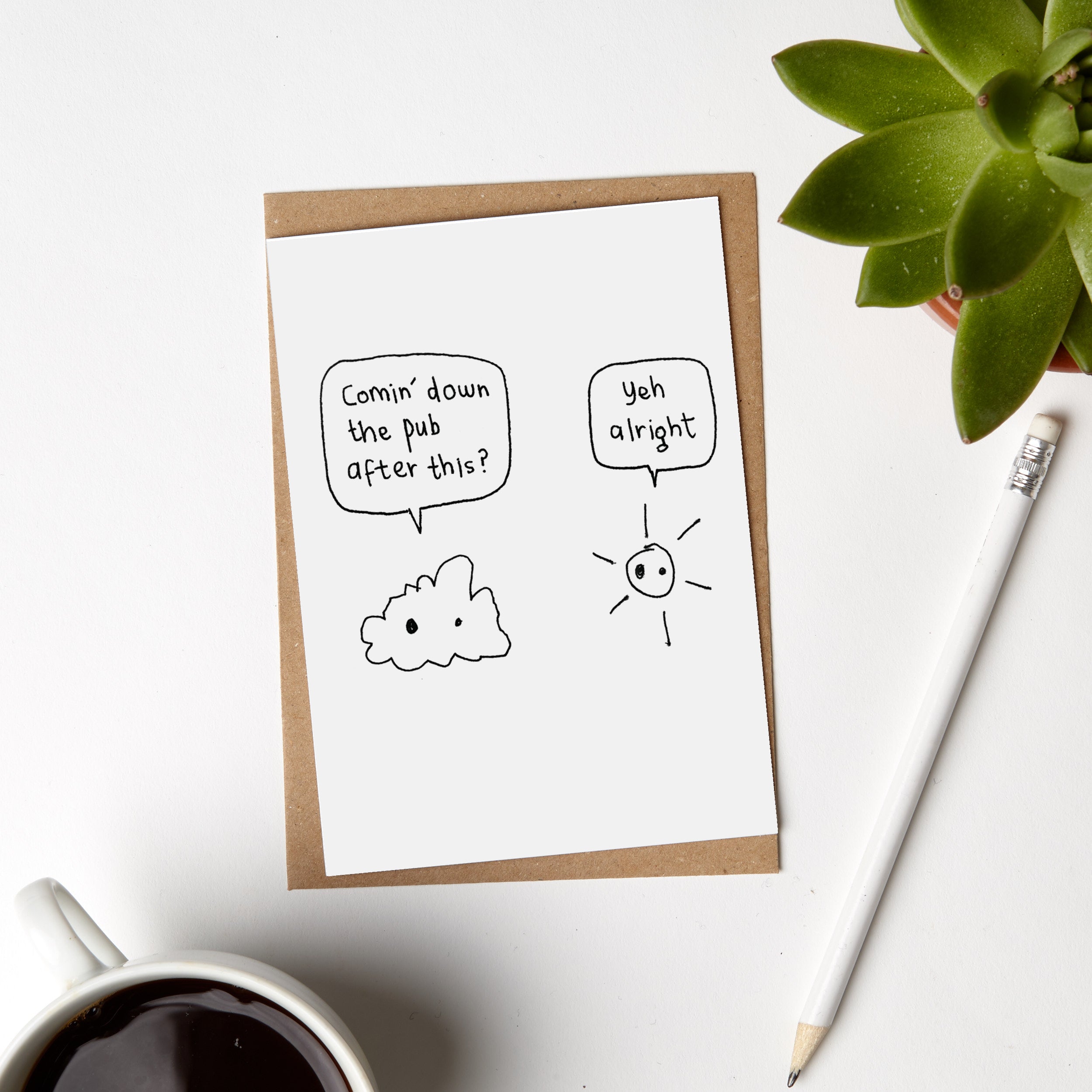 Sun and Cloud Pub Card