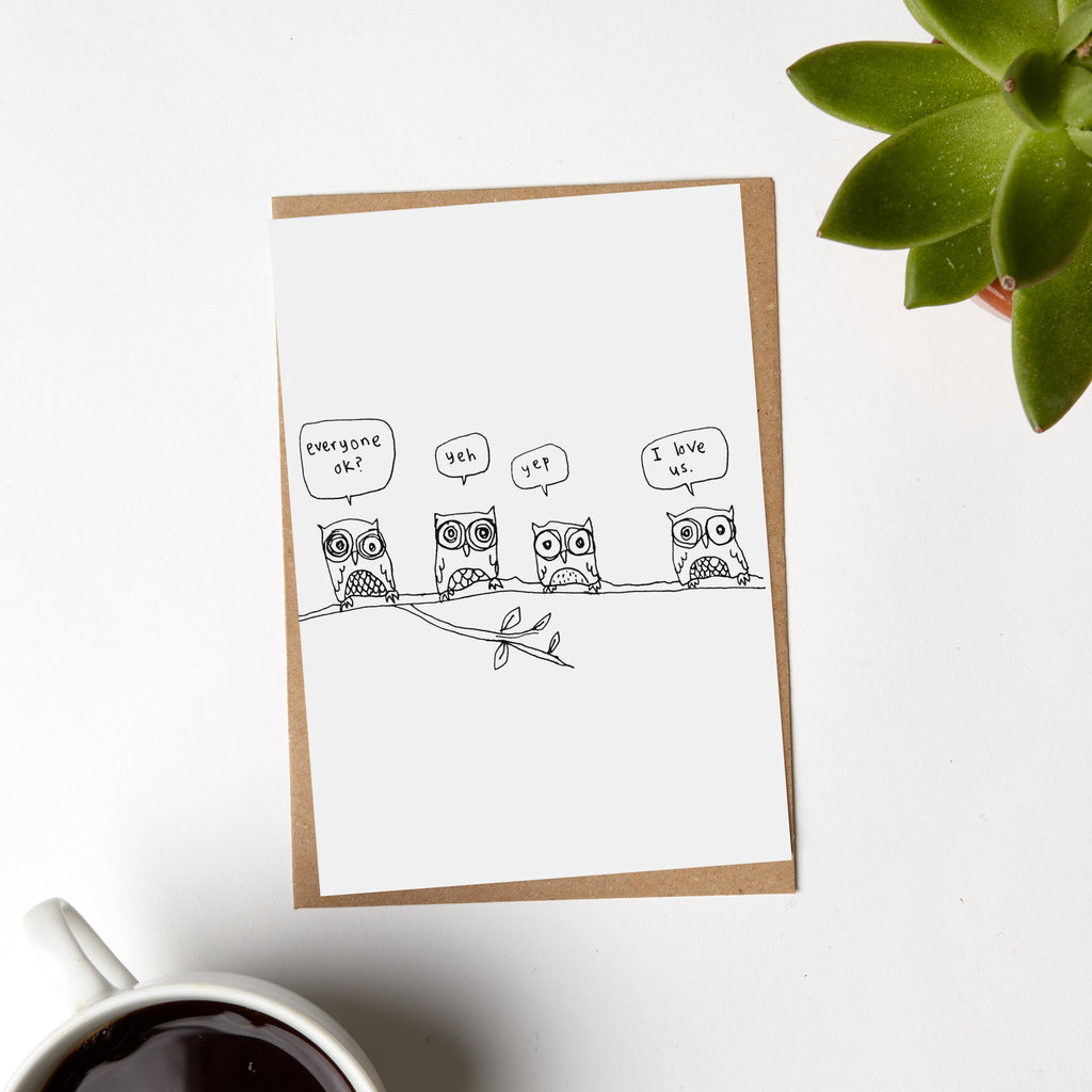 Owls Group Love Card