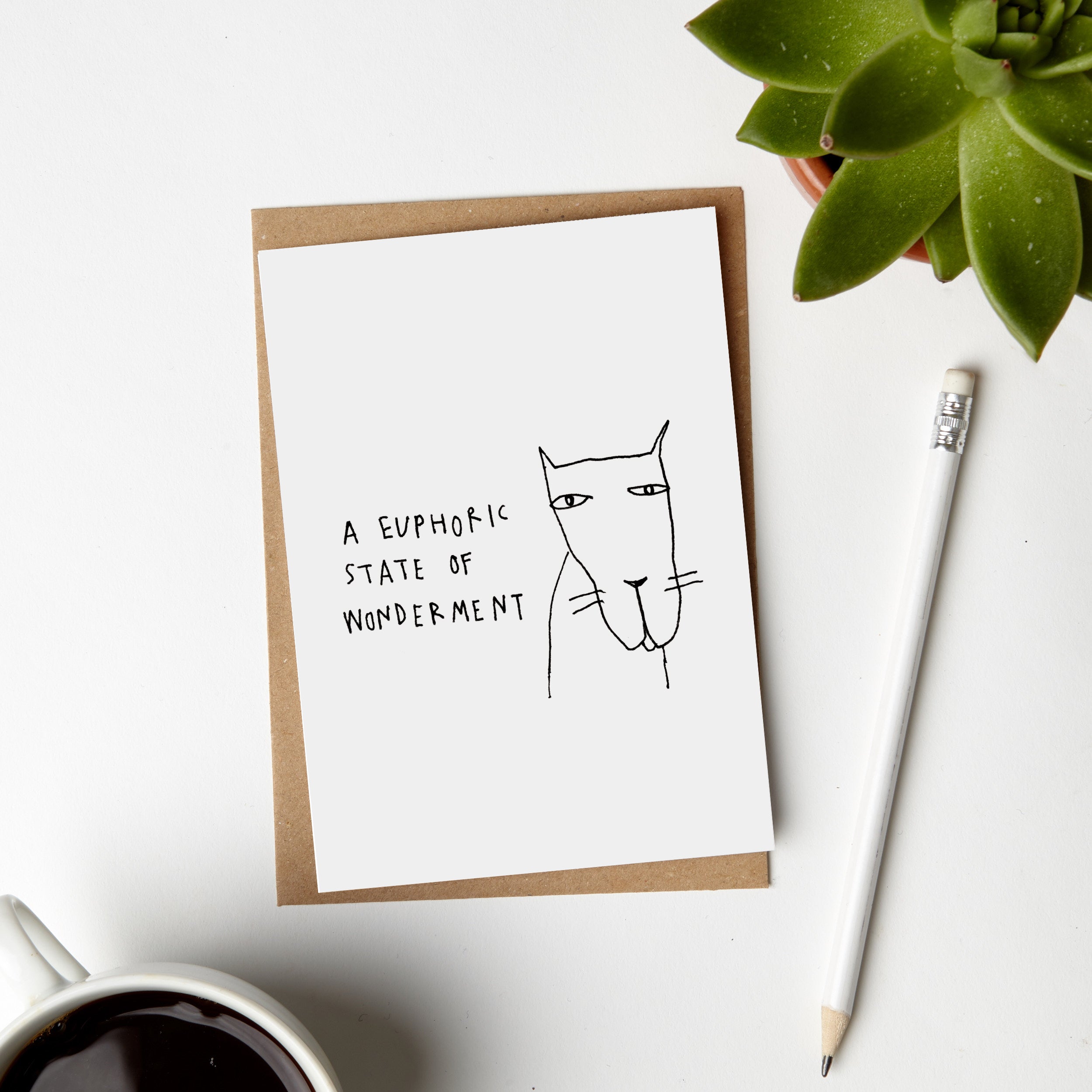 Euphoric Wonderment Cat Card